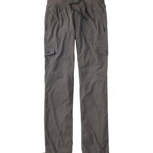 L.L. Bean Women's Vista Camp Pants, Straight-Leg Cargo, Dark Taupe w Olive